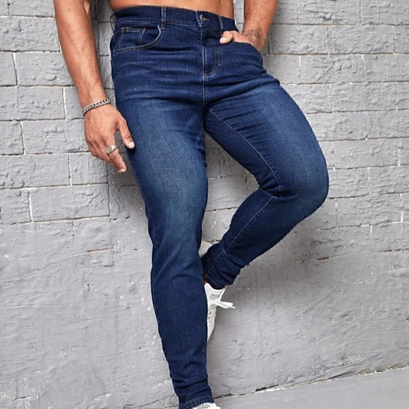 Medium Wash Mens Skinny Jeans